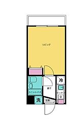 グランド・ルー ワンルームの間取図画像