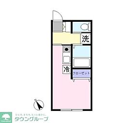 コーポK ワンルームの間取図画像