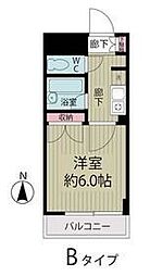 サンライズ浦安 1Kの間取図画像