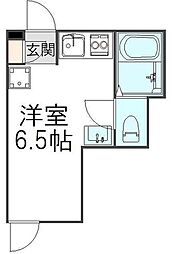 ヴランドール船橋駅前南 ワンルームの間取図画像