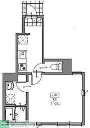 OPEN RISE小岩I 1Kの間取図画像