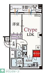 b'CASA新小岩 1LDKの間取図画像