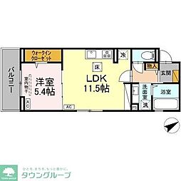 D-セアリス 103 1階1LDKの間取り