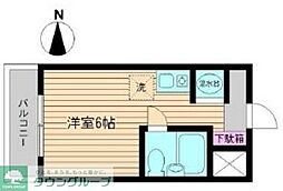 ポルタビアンカ 3階ワンルームの間取り