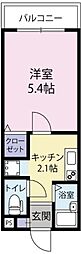 サンスマイル蛍茶屋 1Kの間取図画像