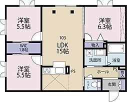 ハーバーサイト南山手 3LDKの間取図画像