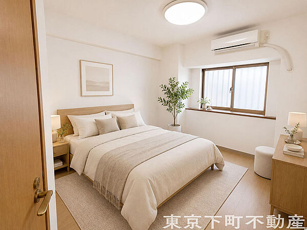 【洋室　約６．２帖】窓から差し込む程よい光が、お部屋に奥行きと開放感をもたらします。※AIによる家具消し加工、ステージング加工を行っております。家具・調度品等は販売価格に含まれません。