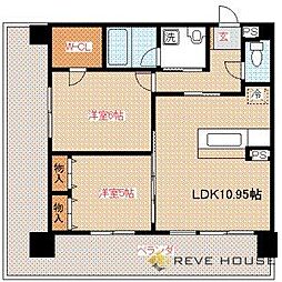 クリムゾン博多2 2LDKの間取図画像