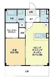 JR牟岐線 阿波富田駅 4.5kmの賃貸アパート 1階1LDKの間取り
