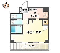 FACEビル 1Kの間取図画像
