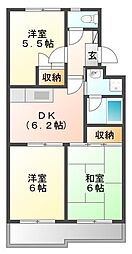 アルカディア21 3DKの間取図画像