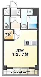 JR高徳線 徳島駅 徒歩9分の賃貸マンション 5階ワンルームの間取り
