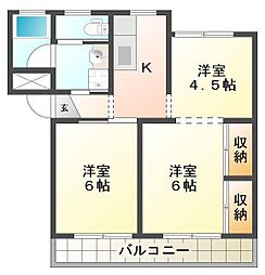 スターハイツ24 3Kの間取図画像