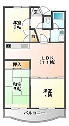 エステート北佐古 3LDKの間取図画像