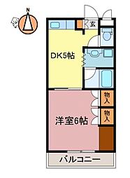 シャルマンハイツ内浜 1DKの間取図画像
