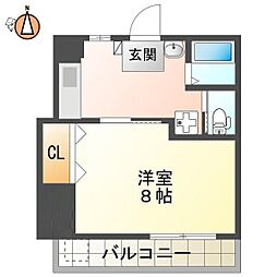 レジデンスエバーグリーン 1DKの間取図画像