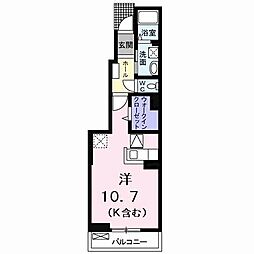 コーポソレイユ 1Kの間取図画像