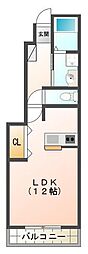 メゾフォルテ ワンルームの間取図画像