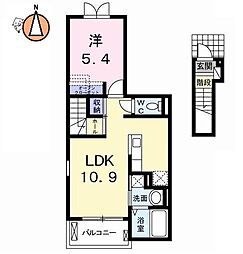 グランソレイユ 1LDKの間取図画像