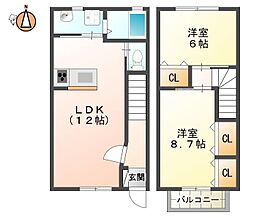 ナトゥラヴィータ五番館 2LDKの間取図画像