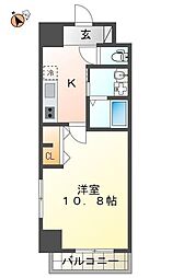JR徳島線 徳島駅 徒歩12分の賃貸マンション 5階1Kの間取り
