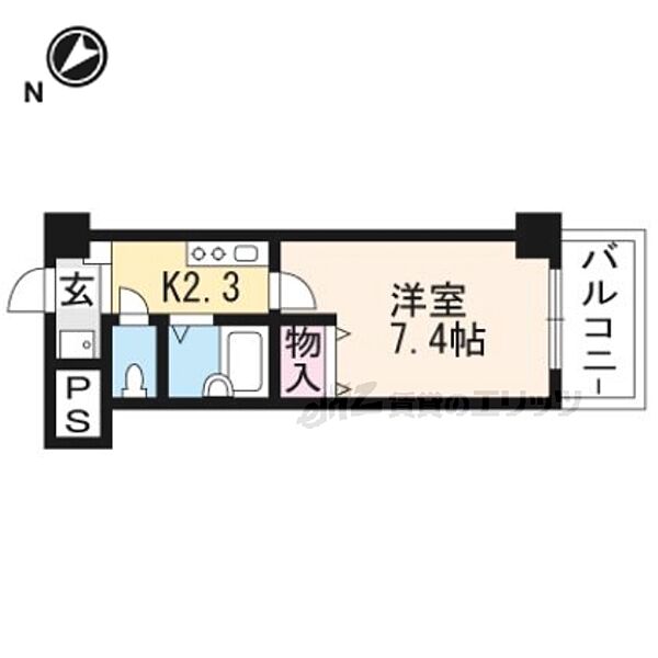 滋賀県大津市本堅田３丁目(賃貸マンション1K・4階・23.21㎡)の写真 その2