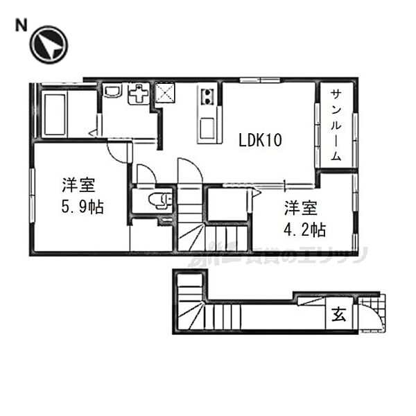 同じ建物の物件間取り写真 - ID:225005554824