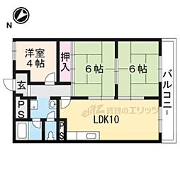 アスシャルマン野洲 3階3LDKの間取り