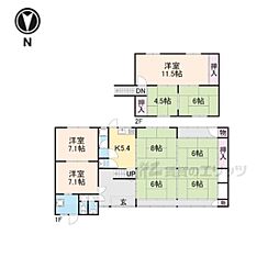 JR北陸本線 米原駅 徒歩19分の賃貸一戸建て 2階9DKの間取り