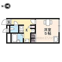 レオパレスヴォワール 1Kの間取図画像