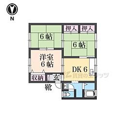 エーボンハウス 3DKの間取図画像