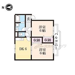 Crestsquare1 2DKの間取図画像