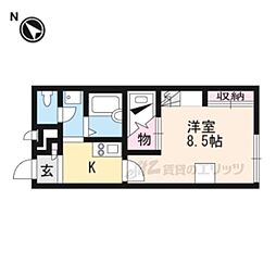 近江鉄道近江本線 彦根口駅 徒歩27分の賃貸アパート 1階1Kの間取り