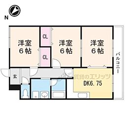 近江鉄道近江本線 水口城南駅 徒歩3分の賃貸マンション 1階3DKの間取り