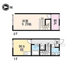 ＣＵＬＴＩ湖南 1階1DKの間取り