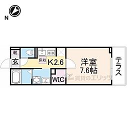 JR東海道・山陽本線 彦根駅 徒歩7分の賃貸アパート 2階1Kの間取り
