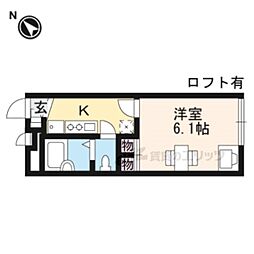 レオパレスT大窪 1Kの間取図画像