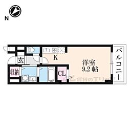 メゾン　カルム 2階1Kの間取り