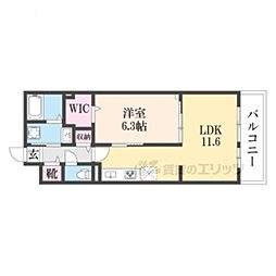 JR東海道・山陽本線 守山駅 バス27分 みずほ団地口下車 徒歩4分の賃貸アパート 3階1LDKの間取り