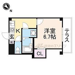 NaSu12 1Kの間取図画像