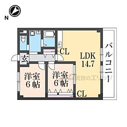 NaSu8 2LDKの間取図画像