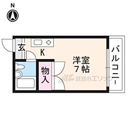 レスト丸商 ワンルームの間取図画像
