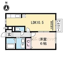 ベルコート木ノ座 1LDKの間取図画像