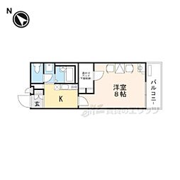 レオパレスアイエス 1Kの間取図画像