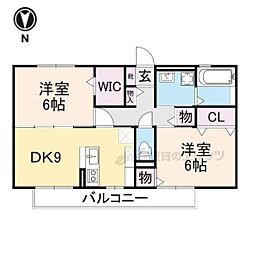 花水木 2LDKの間取図画像
