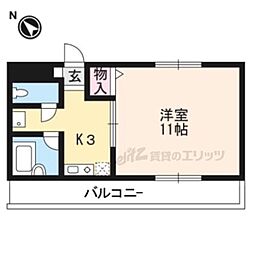 FREDDY 1Kの間取図画像