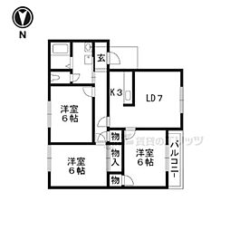 アビタ吉身 3LDKの間取図画像