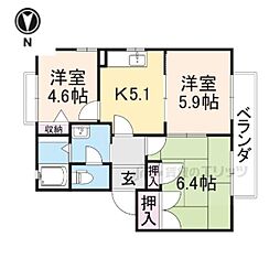 デゼージョ 3Kの間取図画像