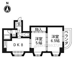 シャトーエスポワール 2DKの間取図画像
