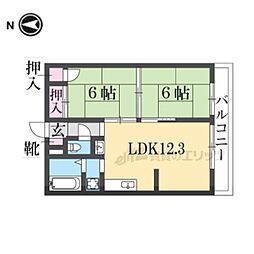Vieuxchateau 2LDKの間取図画像